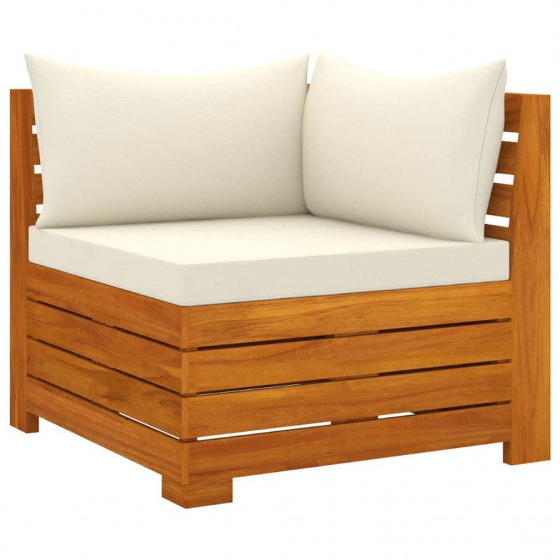 4-osobowa sofa ogrodowa z poduszkami, lite drewno akacjowe
