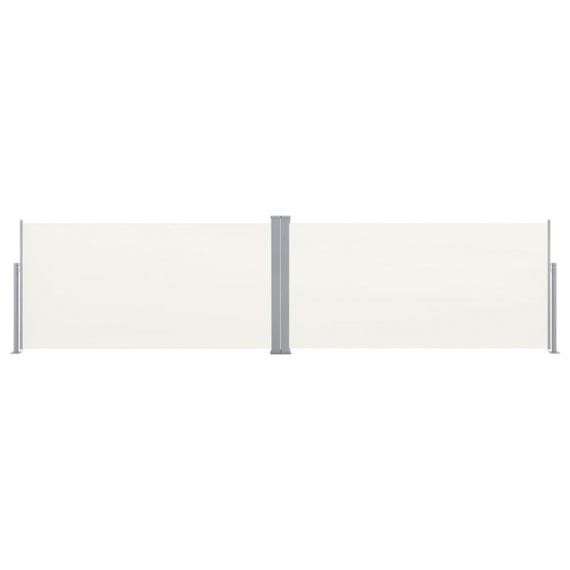 Parawan rozsuwany, 160x600 cm, kremowy