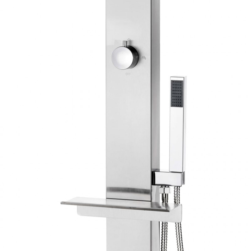 Prysznic ogrodowy 220 cm, stal nierdzewna
