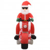 Nadmuchiwany Święty Mikołaj na motocyklu, z LED, IP44, 160 cm