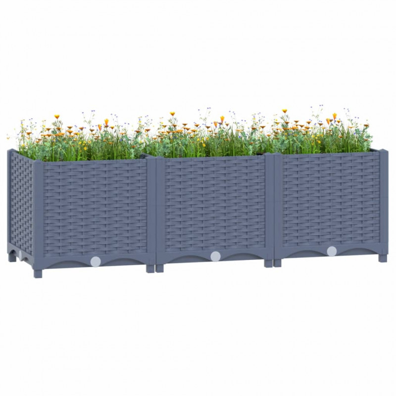 Donica do podniesionej rabaty, 120x40x38 cm, polipropylen