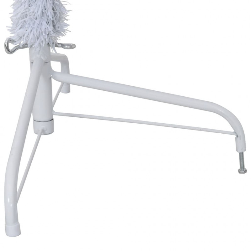 Sztuczna choinka ze stojakiem, połówka, biała, 180 cm, PVC
