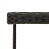 Stół ogrodowy, czarny, 109x107x74 cm, polirattan i szkło