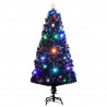 Sztuczna choinka z lampkami i stojakiem 120 cm, włókno optyczne