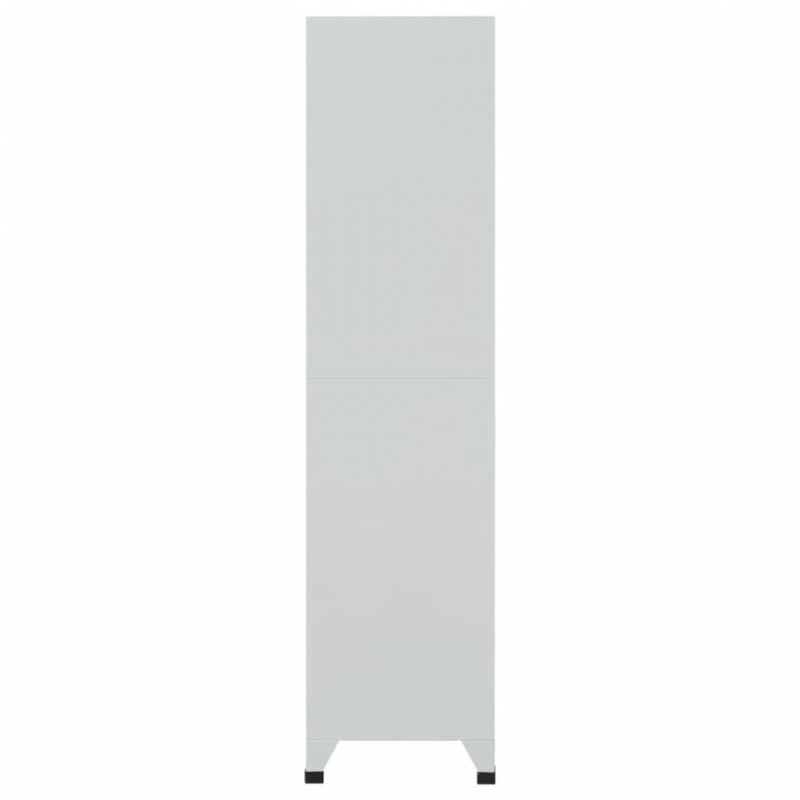 Zamykana szafka o 6 przegrodach, stalowa, 90x45x180 cm, szara