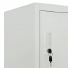 Zamykana szafka o 6 przegrodach, stalowa, 90x45x180 cm, szara
