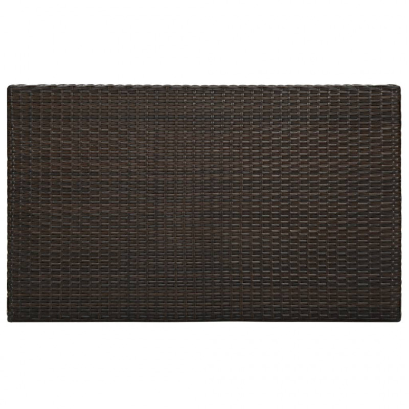 Ogrodowy stolik barowy, brązowy, 100x60,5x110,5 cm, polirattan