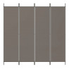 Parawan 4-panelowy, antracytowy, 200x200 cm, tkanina