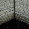 Narożny stolik barowy, szary, 100x50x105 cm, rattan PE