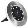 Solarne lampy gruntowe, 8 szt., białe LED