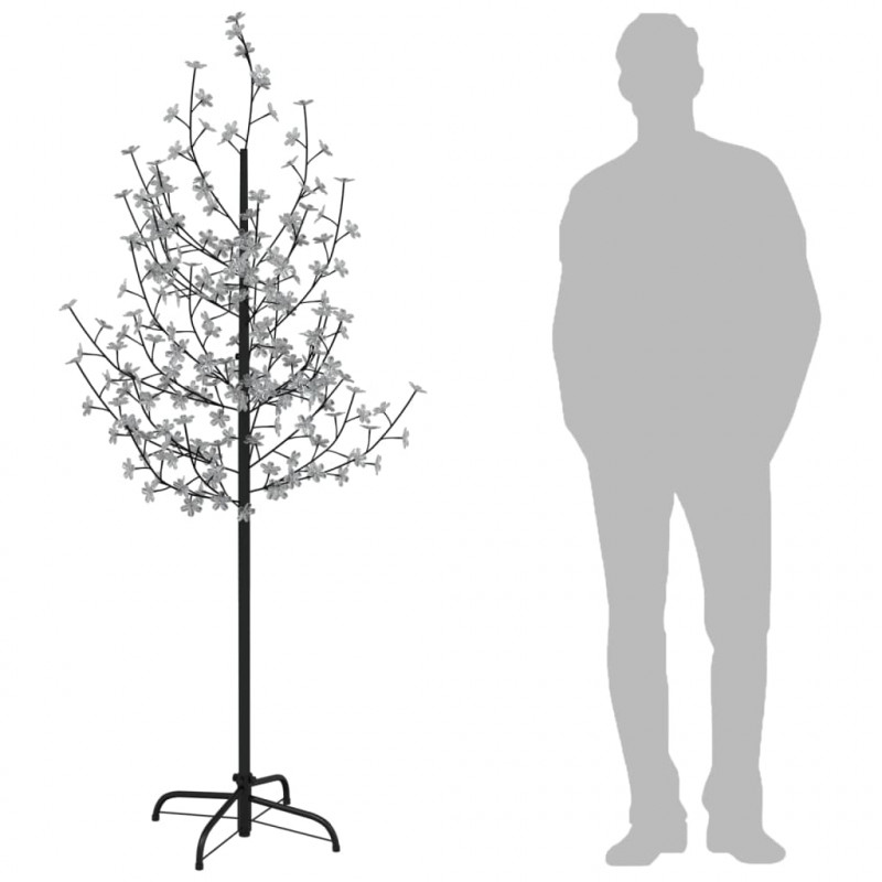 Drzewko wiśniowe, 200 LED, ciepła biel, 180 cm