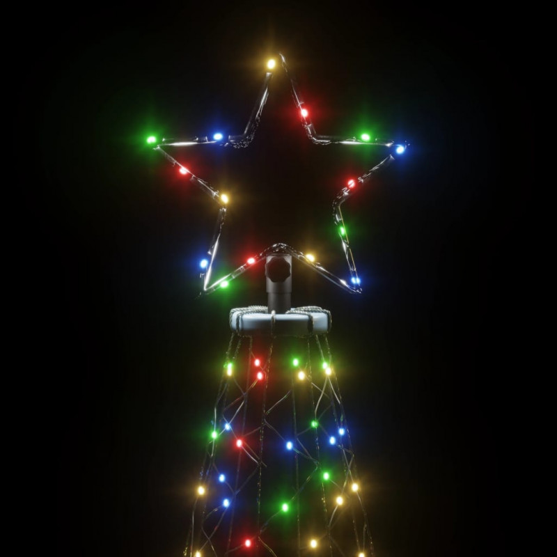 Choinka z metalowym słupkiem, 500 diod LED, kolorowa, 3 m