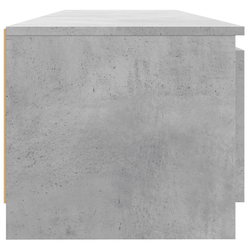 Szafka pod TV z LED, szarość betonu, 140x40x35,5 cm