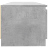 Szafka pod TV z LED, szarość betonu, 140x40x35,5 cm