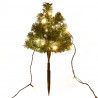 Drzewka do ozdoby ścieżki, 6 szt., ciepłe białe LED, 45 cm, PVC