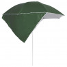 Parasol plażowy ze ściankami bocznymi, zielony, 215 cm