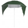 Parasol plażowy ze ściankami bocznymi, zielony, 215 cm