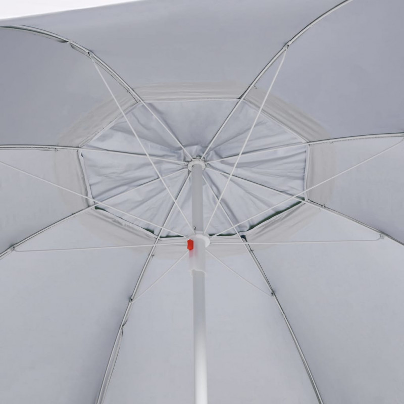 Parasol plażowy ze ściankami bocznymi, zielony, 215 cm
