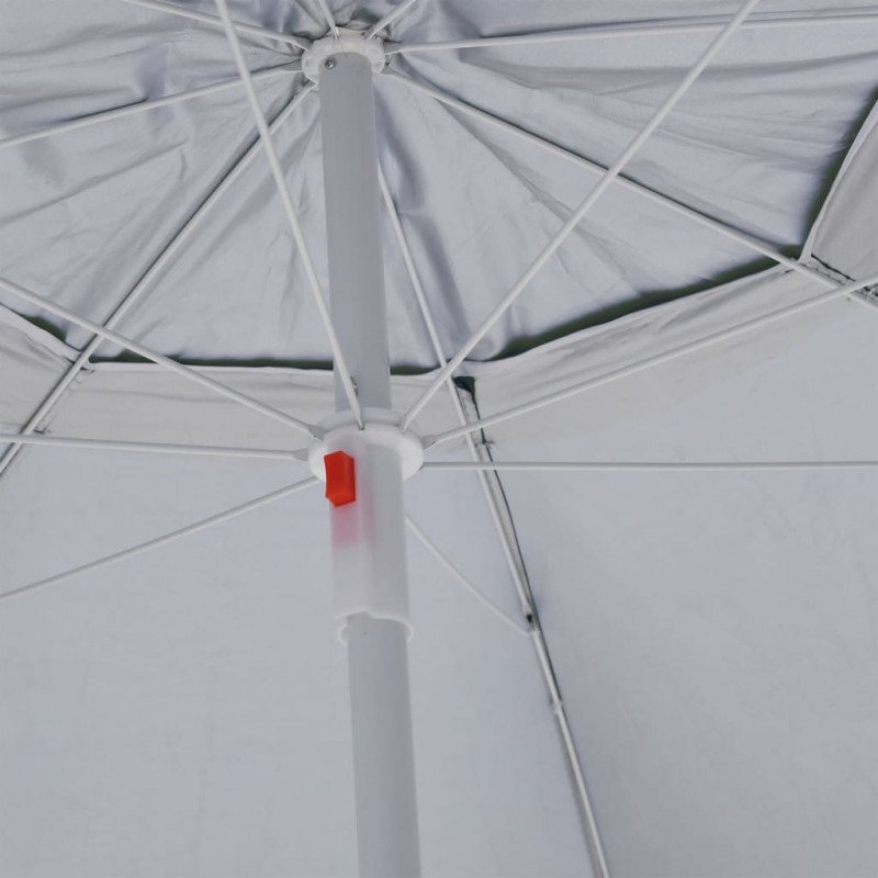 Parasol plażowy ze ściankami bocznymi, zielony, 215 cm