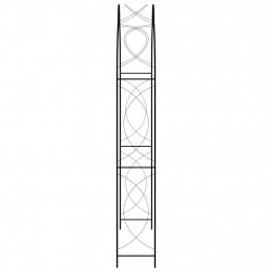 Pergola ogrodowa, czarna, 150x34x240 cm, żelazna