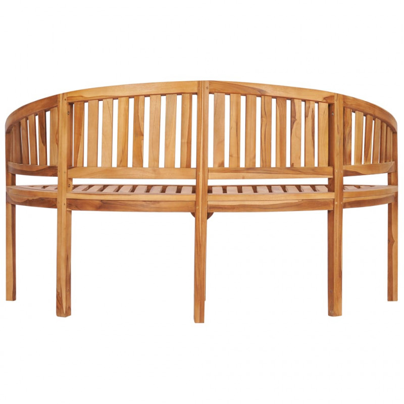 Ławka w kształcie banana, 151 cm, lite drewno tekowe
