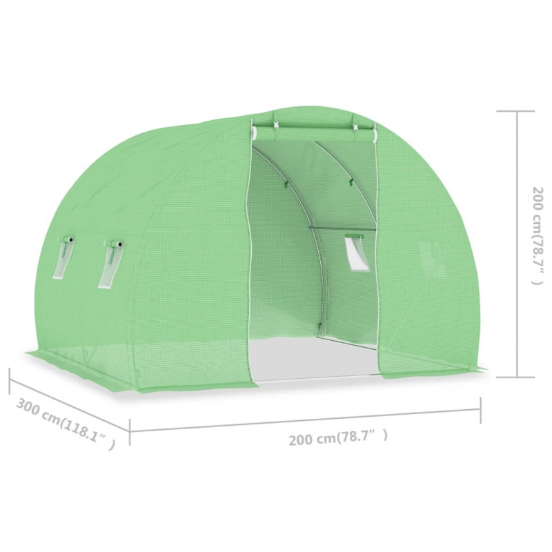 Szklarnia ogrodowa, 6 m², 3 x 2 x 2 m