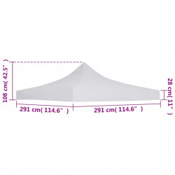 Dach do namiotu imprezowego, 3 x 3 m, biały