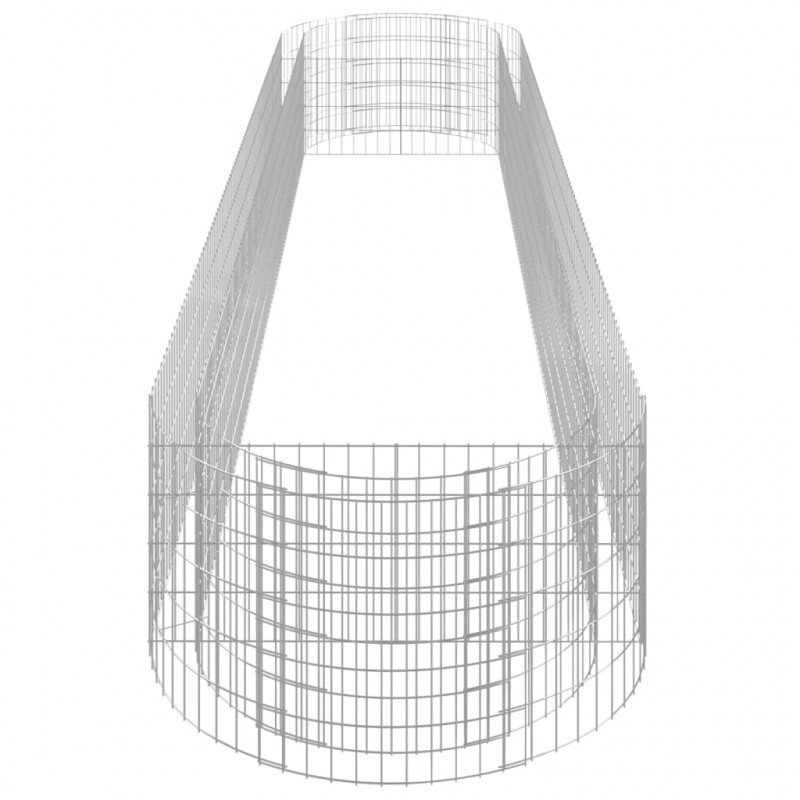 Podwyższona donica gabionowa galwanizowane żelazo 500x100x50 cm