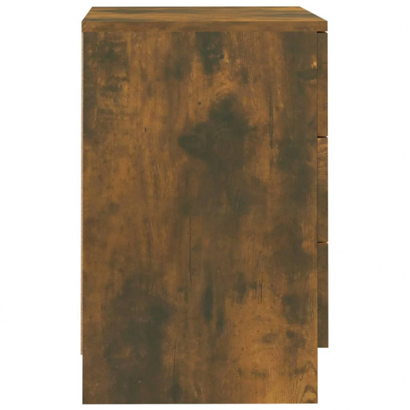 Szafki nocne, 2 szt., przydymiony dąb, 38x35x56 cm
