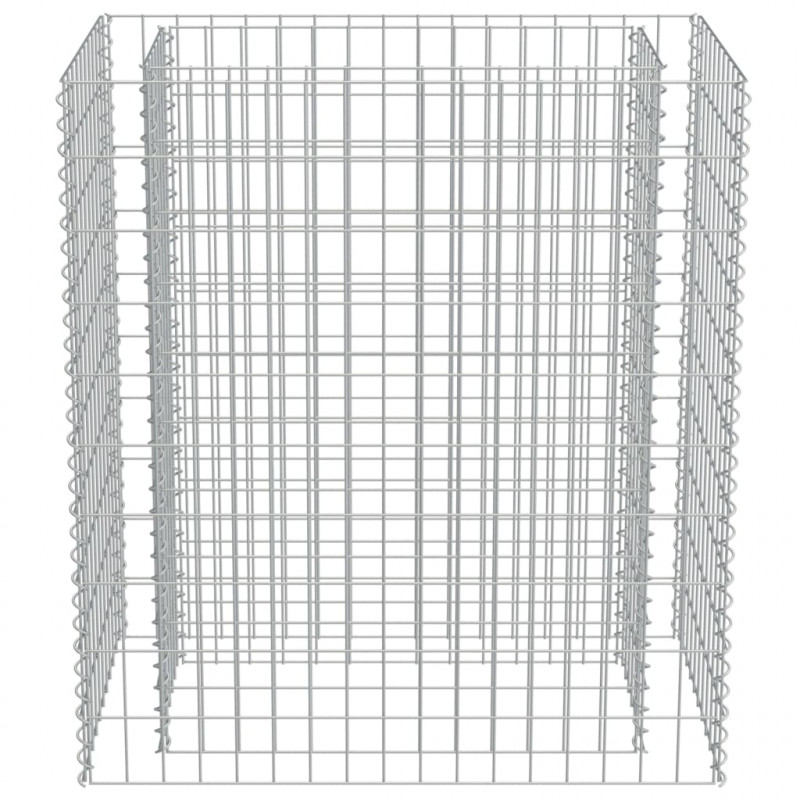 Podwyższona donica gabionowa, galwanizowana stal, 90x50x100 cm