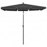 Parasol ogrodowy na słupku, 210x140 cm, antracytowy