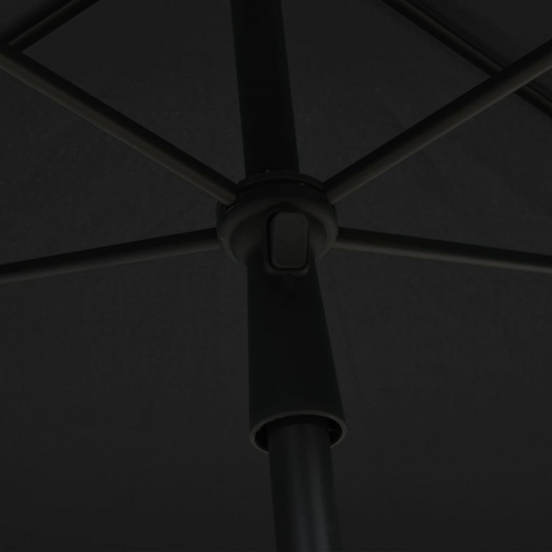 Parasol ogrodowy na słupku, 210x140 cm, antracytowy