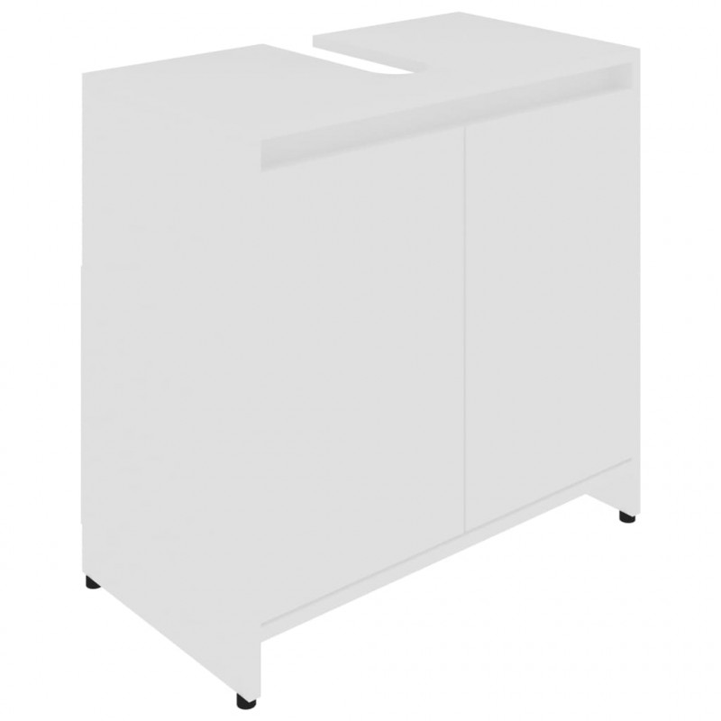 Szafka łazienkowa, biała, 60x33x61 cm, materiał drewnopochodny