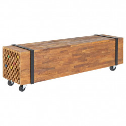 Stojak pod telewizor, 110x30x32,5 cm, lite drewno tekowe