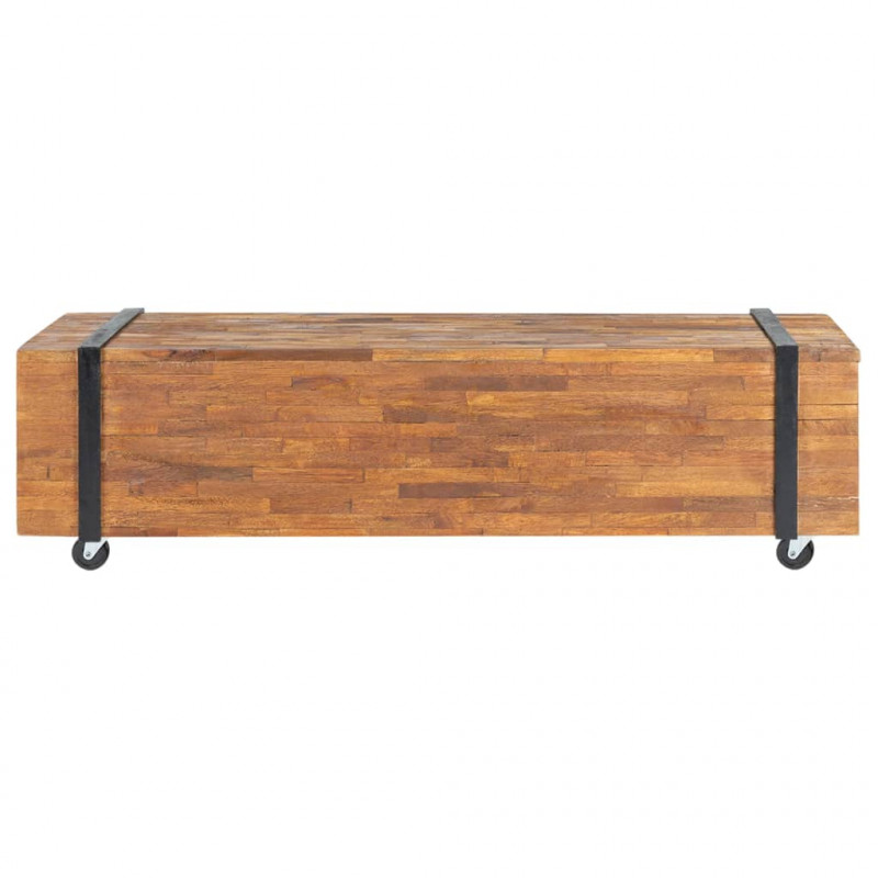 Stojak pod telewizor, 110x30x32,5 cm, lite drewno tekowe