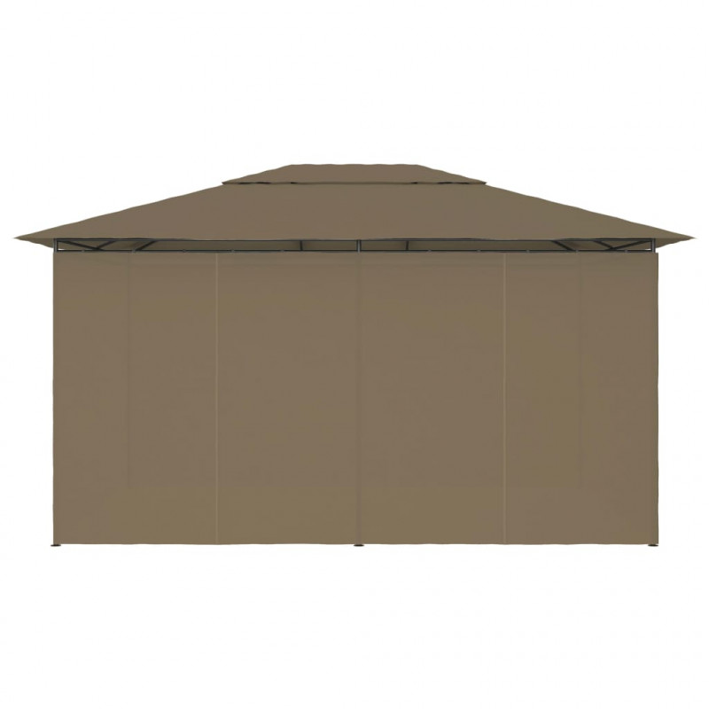 Namiot ogrodowy z zasłonami, 4 x 3 m, taupe, 180 g/m²