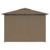 Namiot ogrodowy z zasłonami, 4 x 3 m, taupe, 180 g/m²
