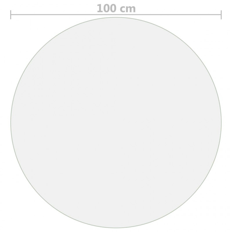 Mata ochronna na stół, przezroczysta, Ø 100 cm, 2 mm, PVC