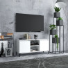 Szafka TV, metalowe nóżki, biała, 103,5x35x50 cm