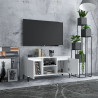 Szafka TV, metalowe nóżki, biała, 103,5x35x50 cm