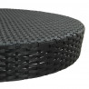 Stolik ogrodowy, czarny, 75,5 x 106 cm, polirattan