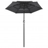 3-poziomowy parasol na aluminiowym słupku, antracytowy, 2 m