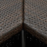 Narożny stolik barowy, brązowy, 100x50x105 cm, rattan PE