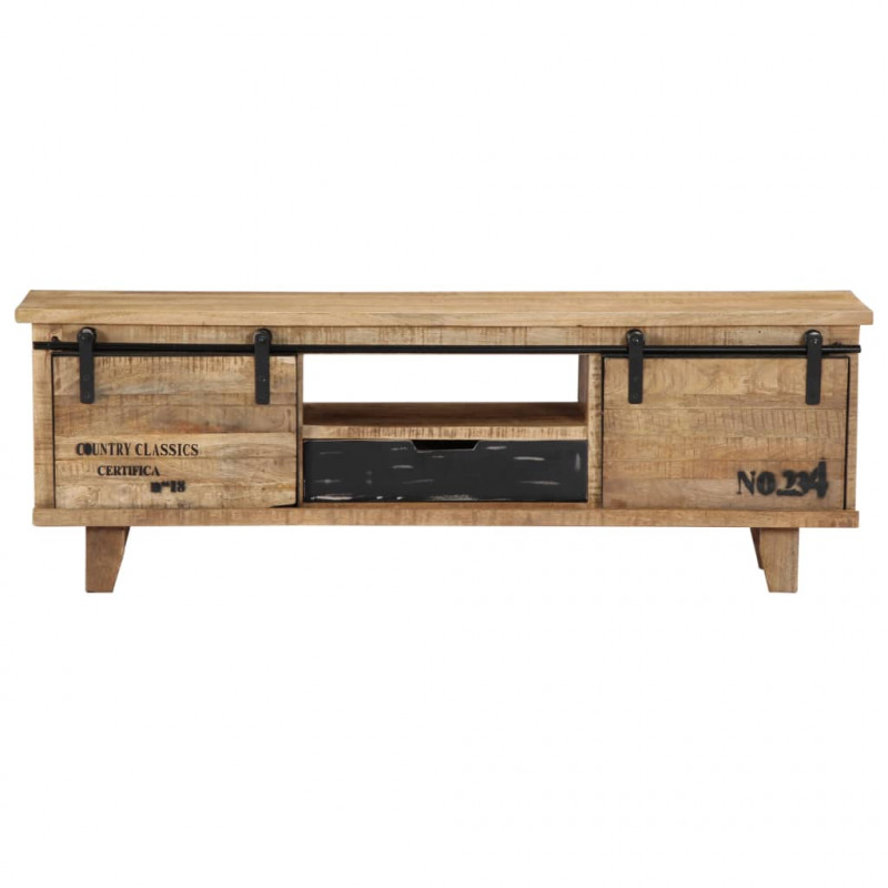 Szafka pod TV, 120x30x40 cm, lite drewno mango