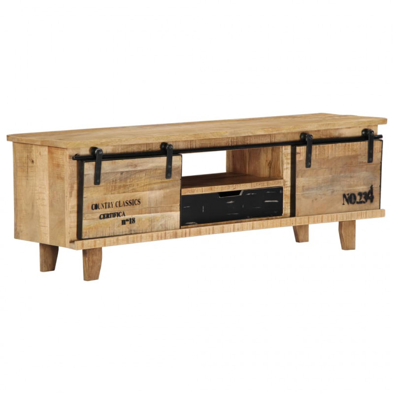 Szafka pod TV, 120x30x40 cm, lite drewno mango