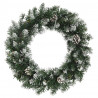 Wieniec świąteczny z lampkami LED, zielony, 60 cm, PVC