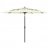 3-poziomowy parasol na aluminiowym słupku, piaskowy, 3 m