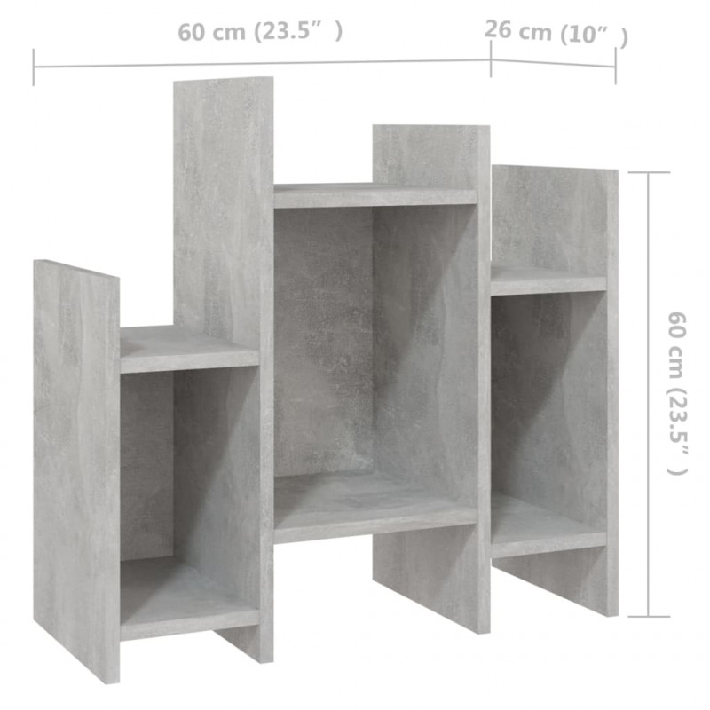 Szafka boczna, szarość betonu, 60x26x60 cm