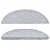 Nakładki na schody, 15 szt., 56 x 17 x 3 cm, jasnoszare