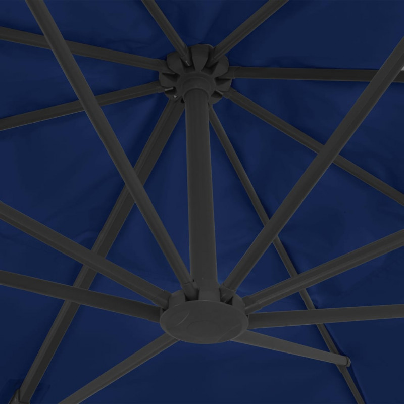 Parasol wiszący z aluminiowym słupkiem, 4x3 m, błękit lazur